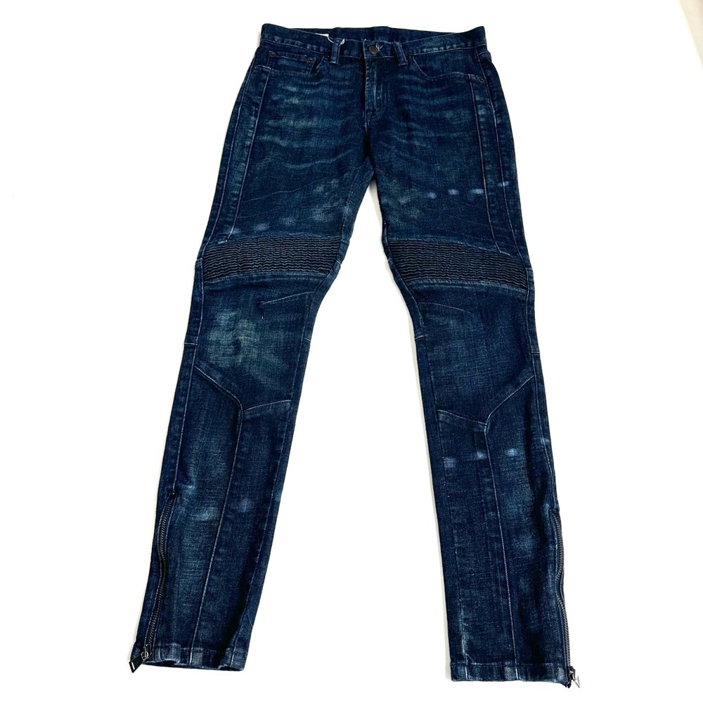 Polo Ralph Lauren Vintage Moto Jeans Zip Ankle 28x32